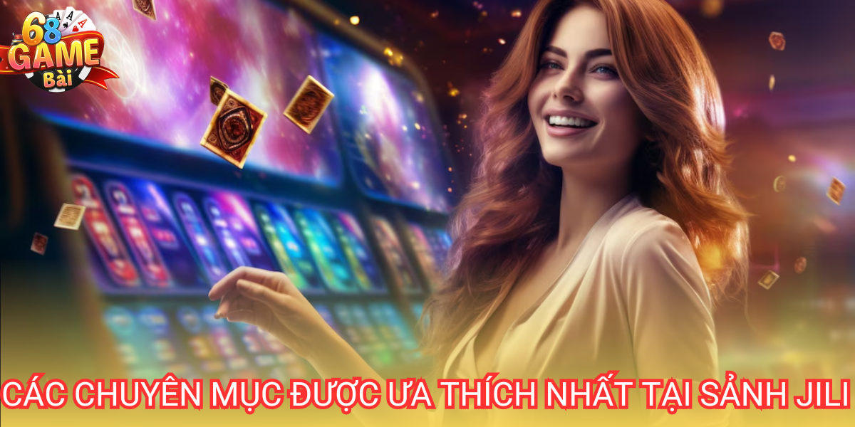 Sảnh JILI: Hướng dẫn cách chơi tại cổng 68 Game Bài 3 Sảnh JILI cung cấp 3 chuyên mục chính bao gồm: Nổ hũ, bắn cá và game bài 3D