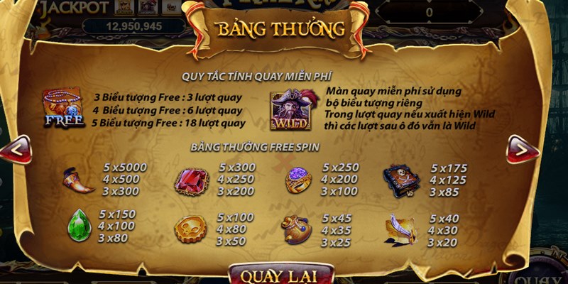 Búa Hải Tặc 68 Game Bài - Hướng dẫn luật và cách chơi năm 2025 3 Trong trò chơi Pirate King bạn sẽ thấy các mức cược khác nhau